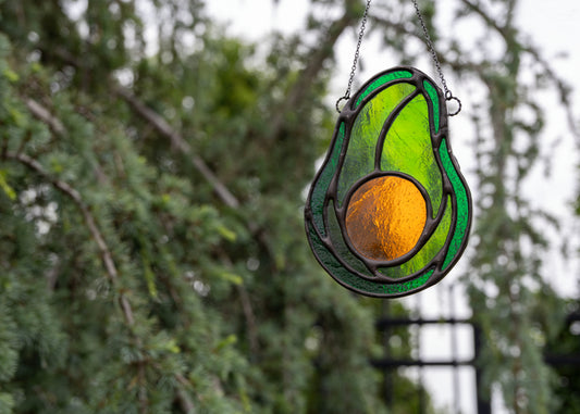 Avocado Suncatcher • Stained Glass Pattern • Digital Download • HOBBY LICENSE