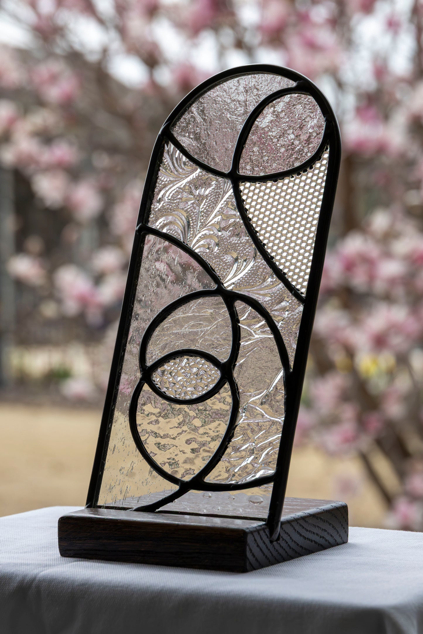 ARCH "AIR" • Stained Glass Art • Freestanding Panel