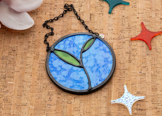 SPROUT SUNCATCHER "GREEN" • Stained Glass Art • Suncatcher