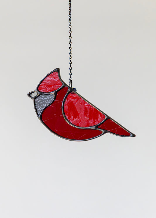 CARDINAL "II" • Stained Glass Art • Suncatcher