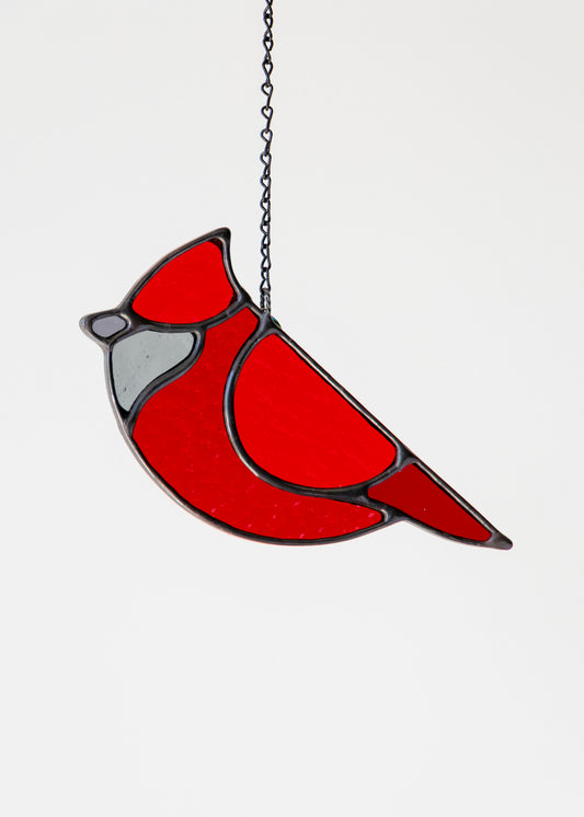 CARDINAL • Stained Glass Art • Suncatcher