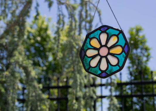 Daisy Suncatcher • Stained Glass Pattern • Digital Download • HOBBY LICENSE