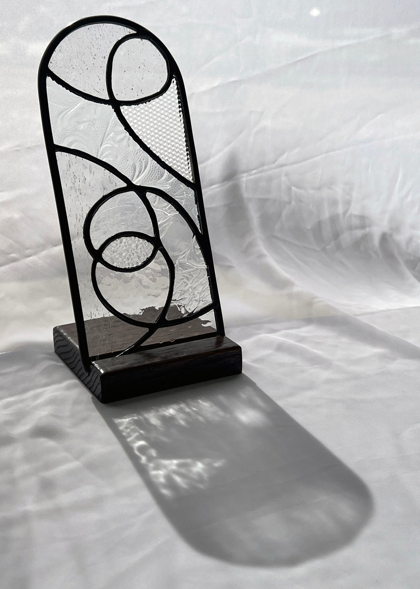 ARCH "AIR" • Stained Glass Art • Freestanding Panel
