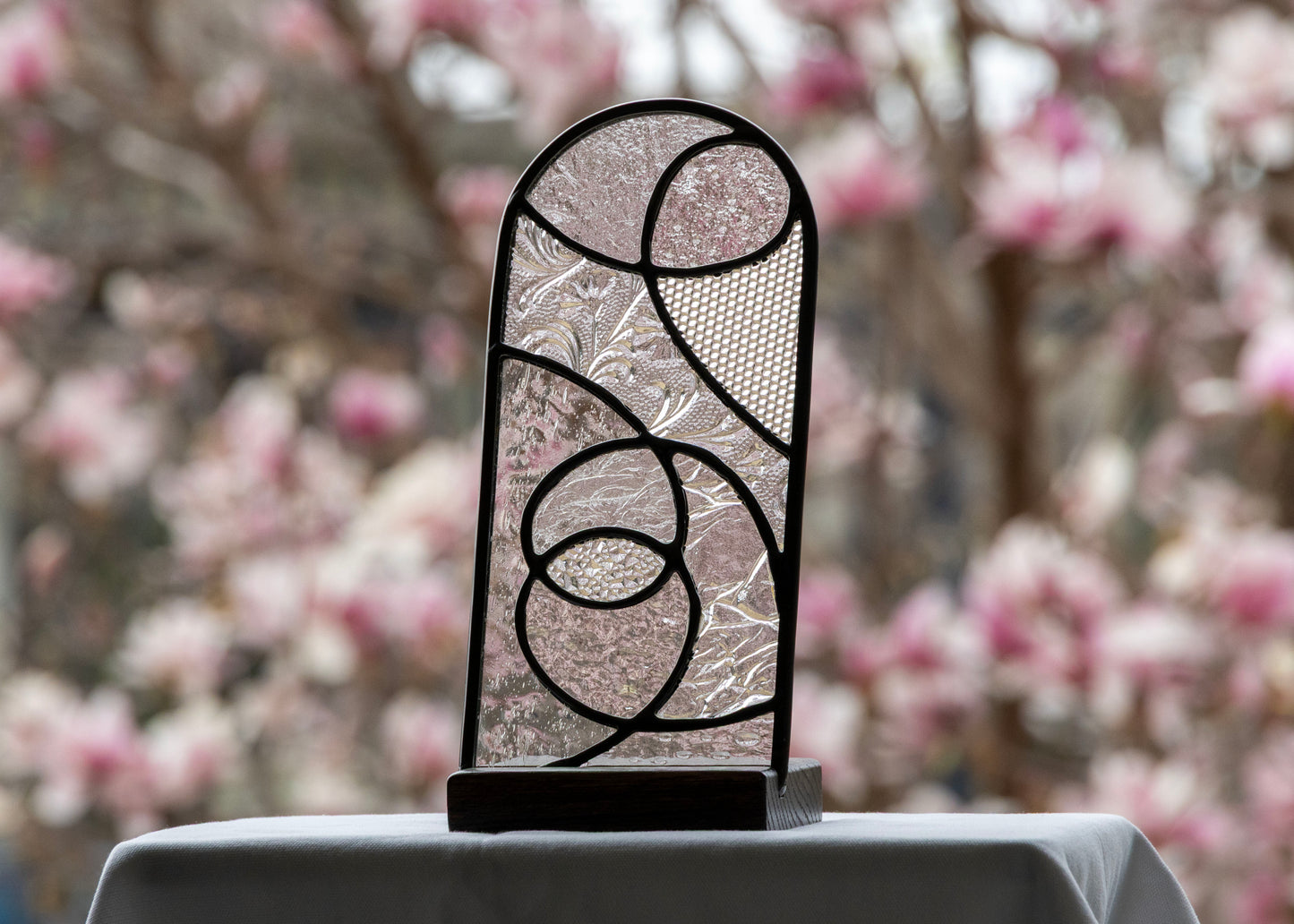ARCH "AIR" • Stained Glass Art • Freestanding Panel