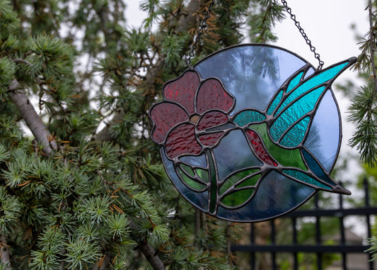 Hummingbird Circle • Stained Glass Pattern • Digital Download • HOBBY LICENSE