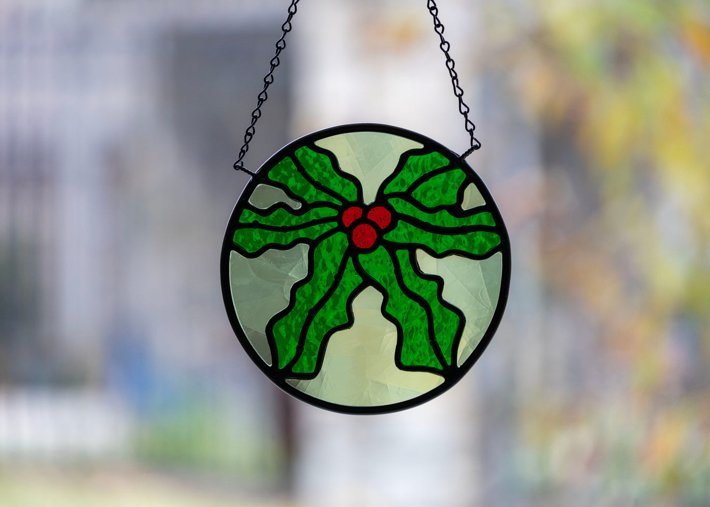 Jolly Holly • Stained Glass Pattern • Digital Download • HOBBY LICENSE