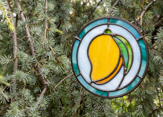 Mango Circle • Stained Glass Pattern • Digital Download • HOBBY LICENSE