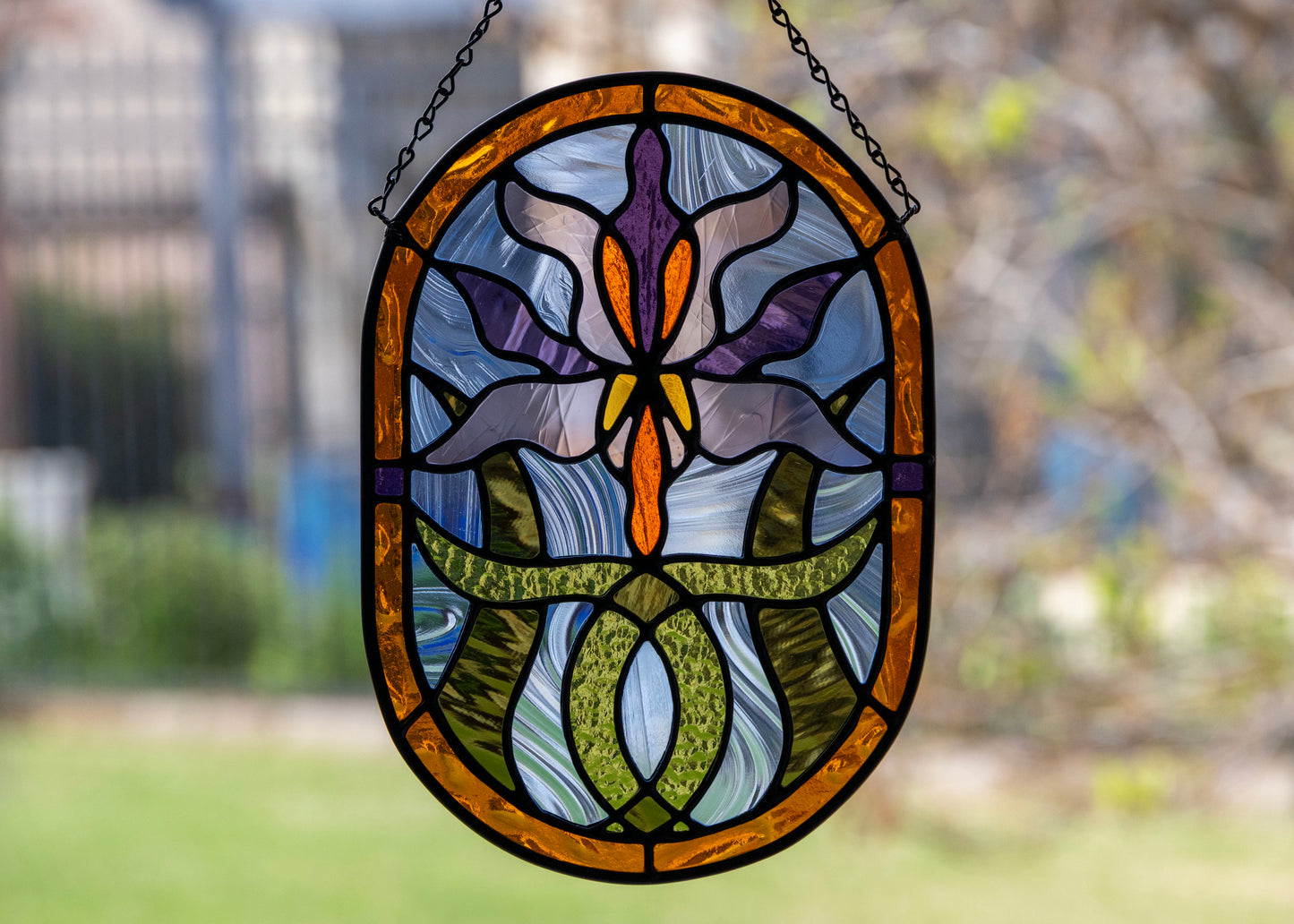 Nouveau Iris • Stained Glass Pattern • Digital Download • HOBBY LICENSE