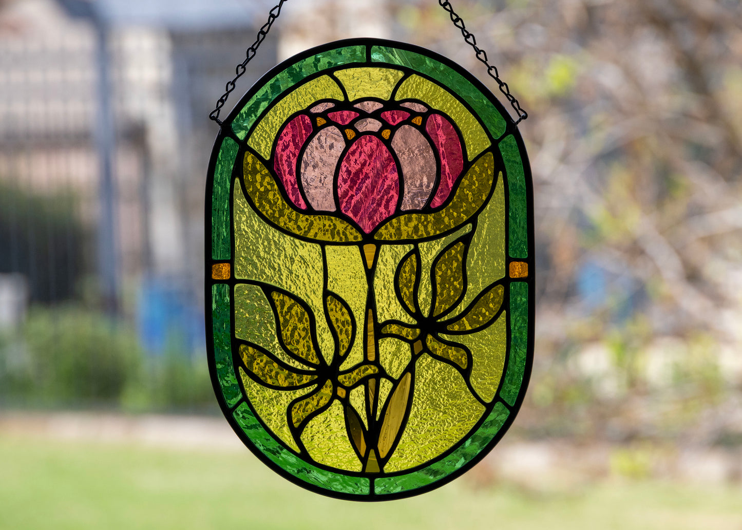 Nouveau Peony • Stained Glass Pattern • Digital Download • HOBBY LICENSE