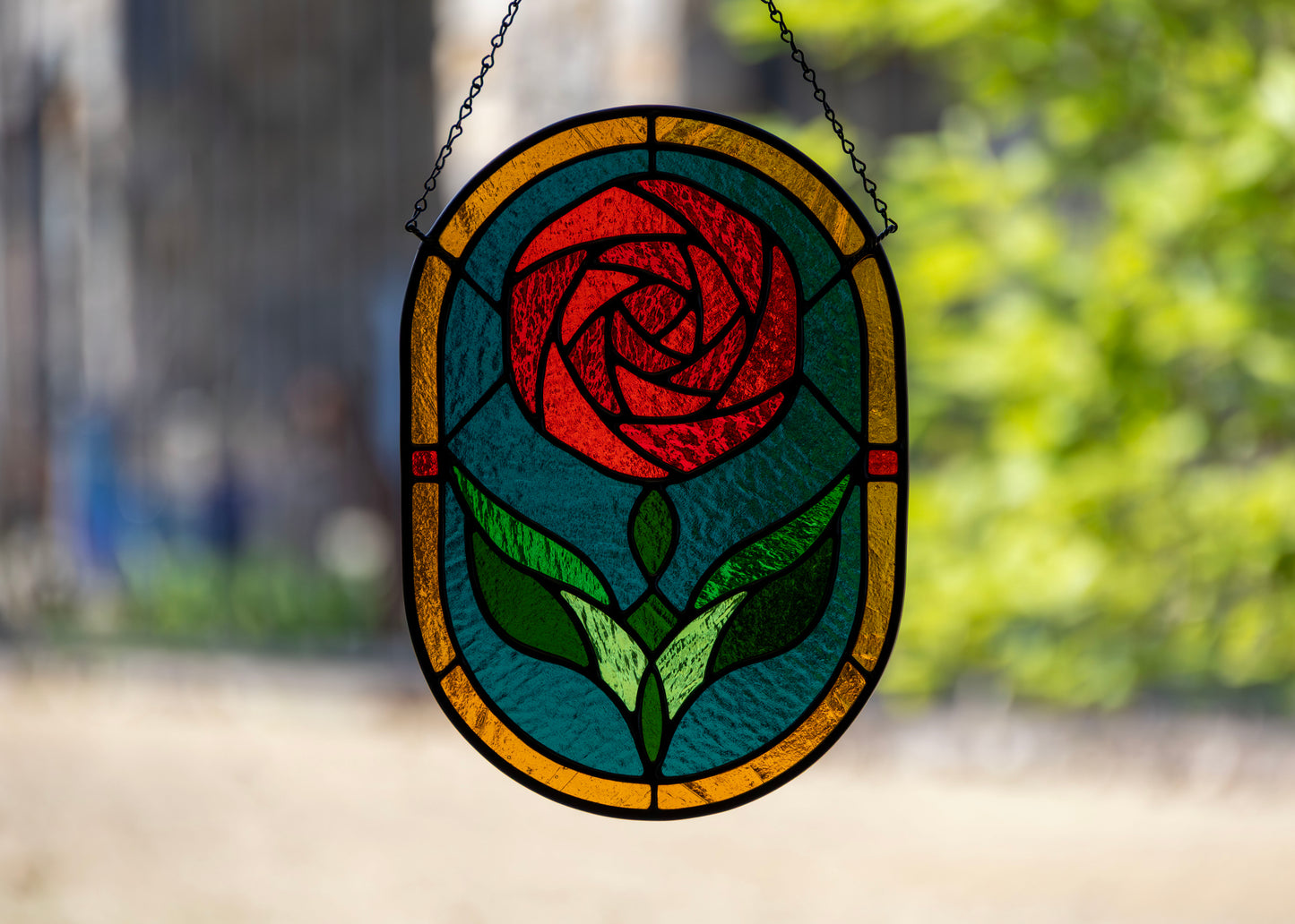 Nouveau Rose • Stained Glass Pattern • Digital Download • HOBBY LICENSE