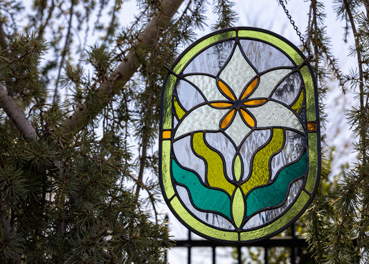 Nouveau Lily • Stained Glass Pattern • Digital Download • HOBBY LICENSE