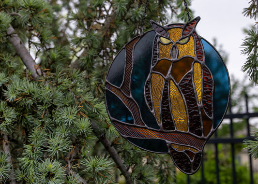 Owl Circle • Stained Glass Pattern • Digital Download • HOBBY LICENSE