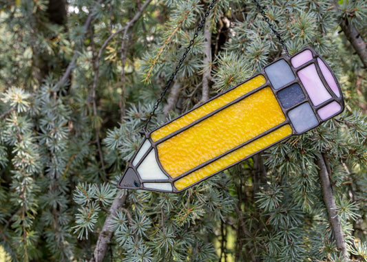 Pencil Suncatcher • Stained Glass Pattern • Digital Download • HOBBY LICENSE