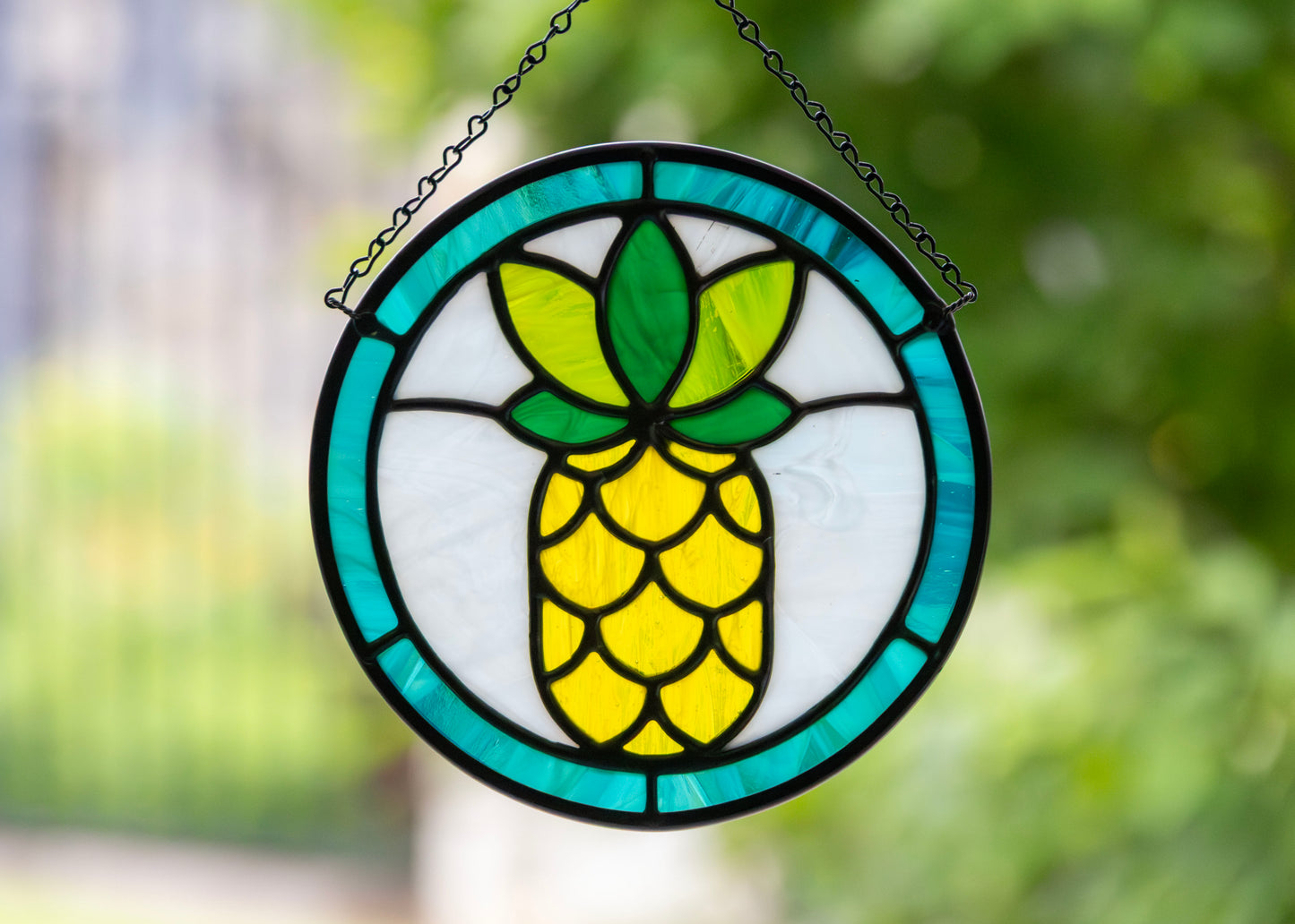 Pineapple Circle • Stained Glass Pattern • Digital Download • HOBBY LICENSE