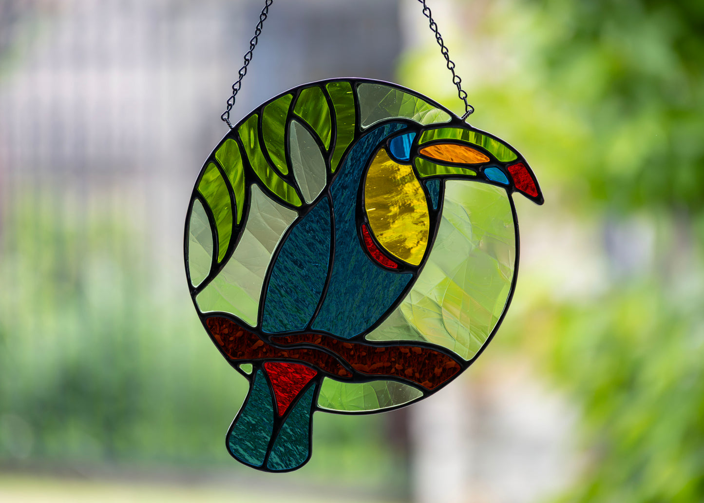 Toucan Circle • Stained Glass Pattern • Digital Download • HOBBY LICENSE