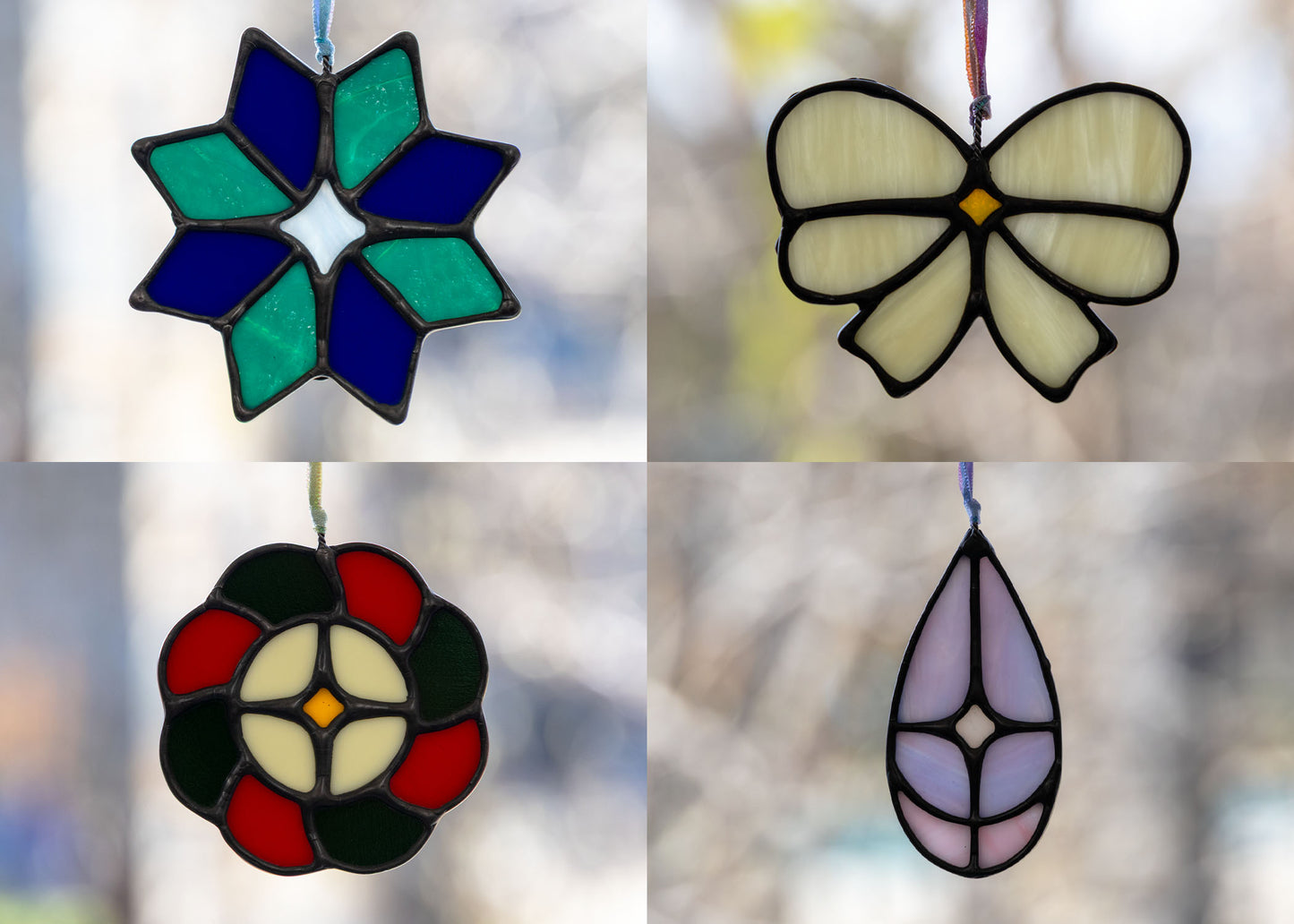 Winter Ornaments • Stained Glass Pattern • Digital Download • HOBBY LICENSE