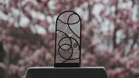 ARCH "AIR" • Stained Glass Art • Freestanding Panel