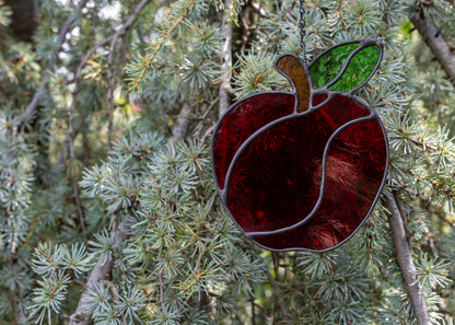 Apple Suncatcher • Stained Glass Pattern • Digital Download • HOBBY LICENSE