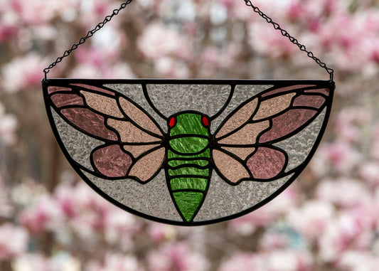 CICADA "COOL" • Stained Glass Art • Suncatcher