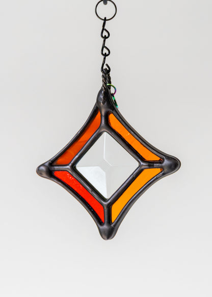 BEVEL STARS "CLEAR" • Stained Glass Art • Suncatcher