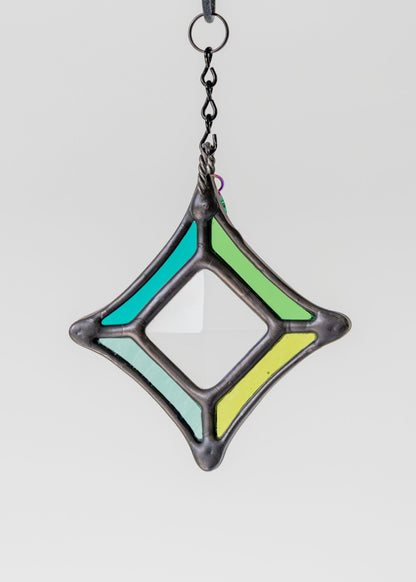 BEVEL STARS "CLEAR" • Stained Glass Art • Suncatcher