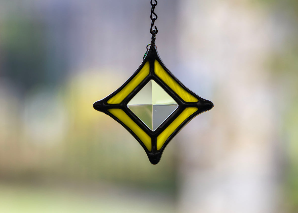 BEVEL STARS "CLEAR" • Stained Glass Art • Suncatcher