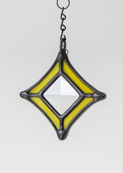 BEVEL STARS "CLEAR" • Stained Glass Art • Suncatcher