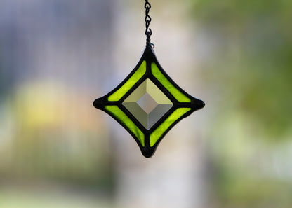 BEVEL STARS "SMOKE" • Stained Glass Art • Suncatcher