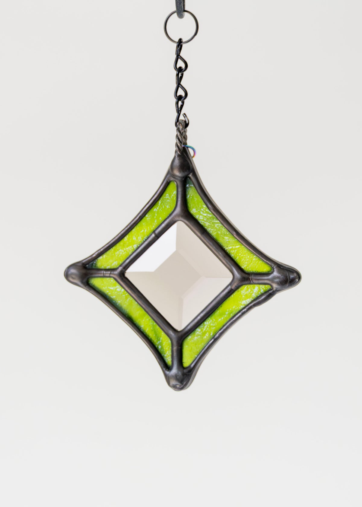 BEVEL STARS "SMOKE" • Stained Glass Art • Suncatcher