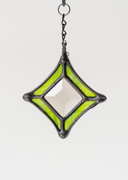 BEVEL STARS "SMOKE" • Stained Glass Art • Suncatcher