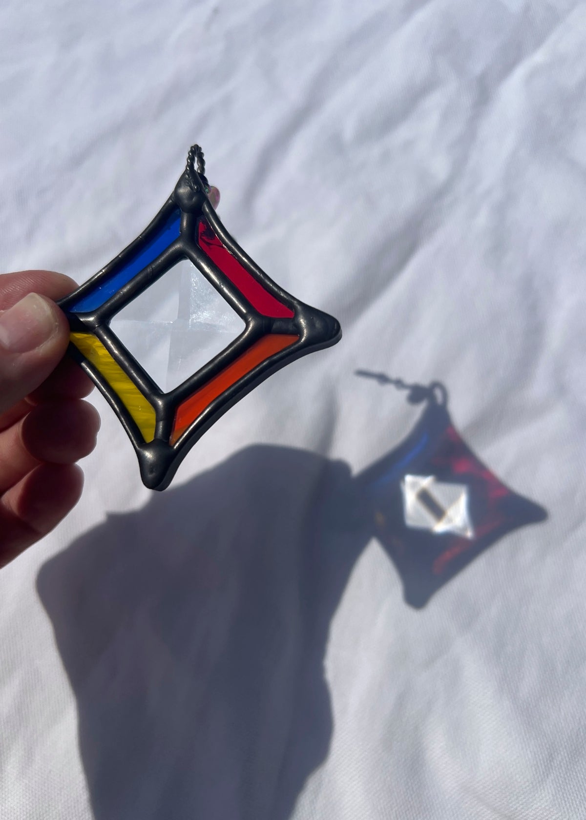 BEVEL STARS "CLEAR" • Stained Glass Art • Suncatcher