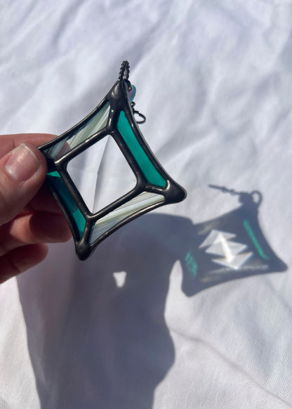 BEVEL STARS "CLEAR" • Stained Glass Art • Suncatcher