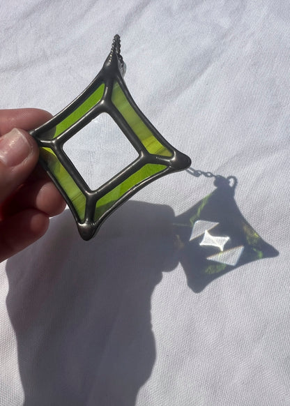 BEVEL STARS "CLEAR" • Stained Glass Art • Suncatcher