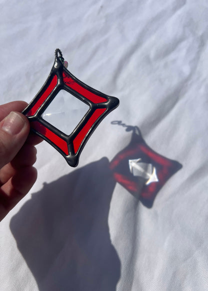 BEVEL STARS "CLEAR" • Stained Glass Art • Suncatcher