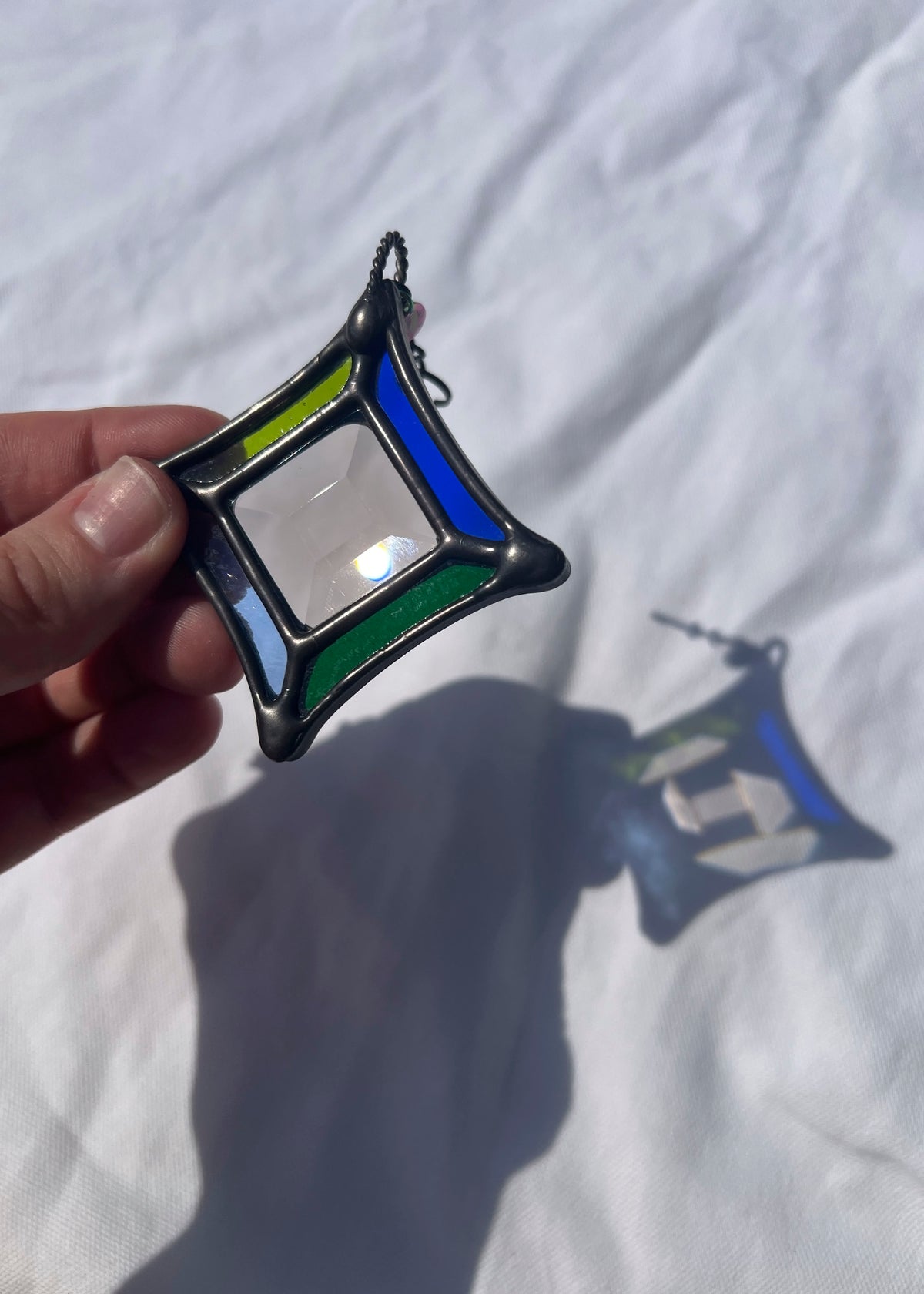BEVEL STARS "SMOKE" • Stained Glass Art • Suncatcher