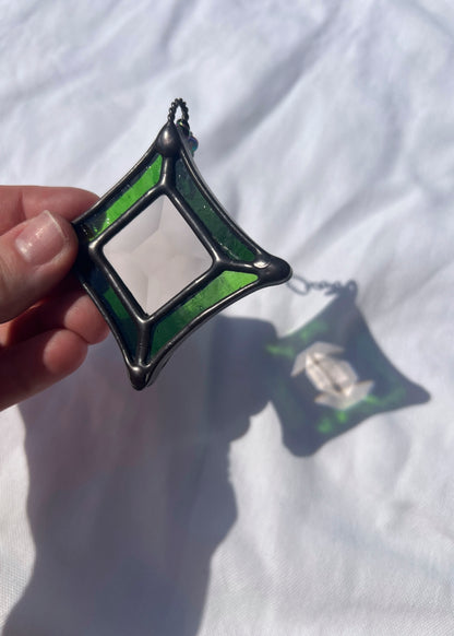 BEVEL STARS "SMOKE" • Stained Glass Art • Suncatcher