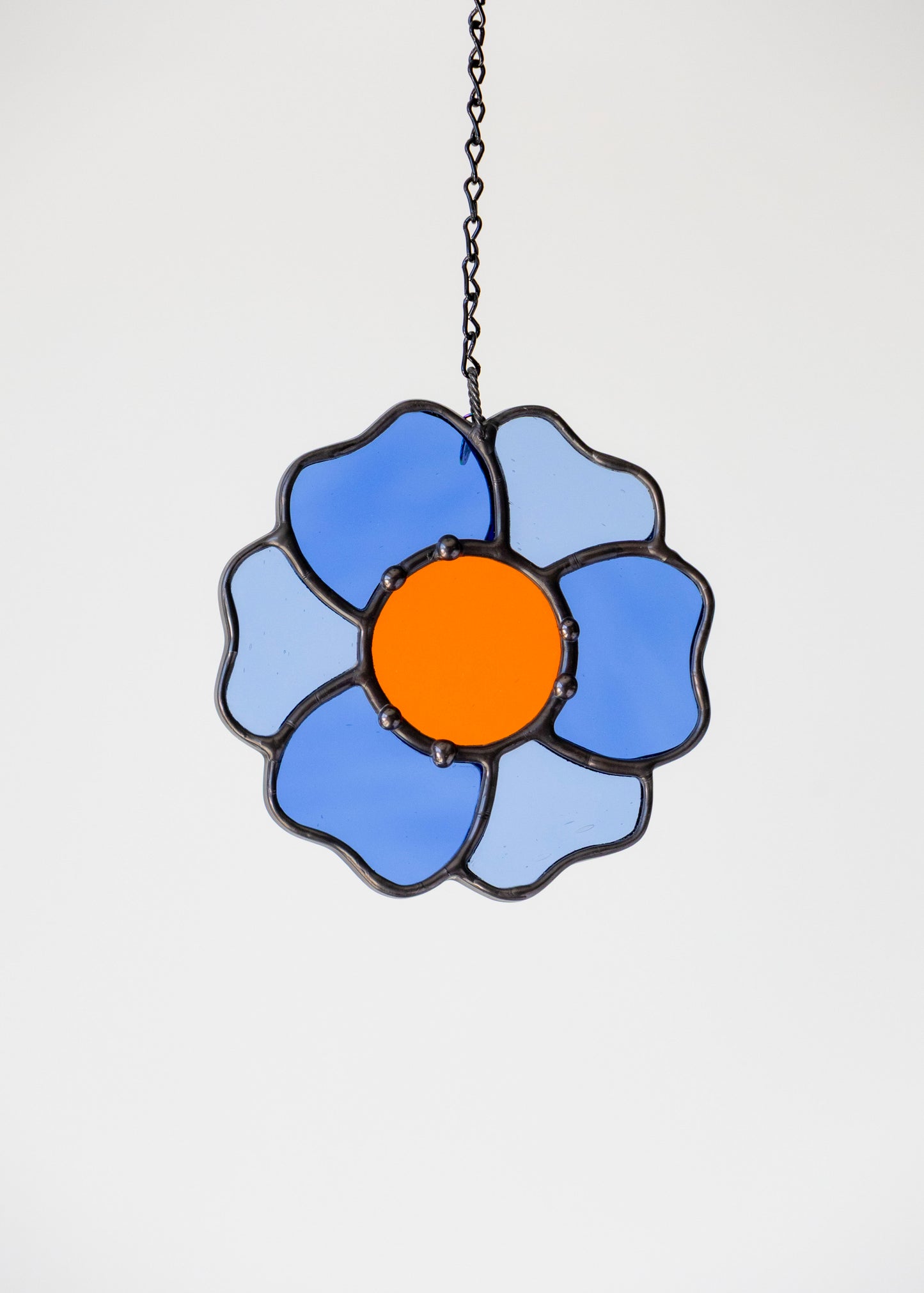 BLOSSOM SUNCATCHER "BLUE" • Stained Glass Art • Suncatcher