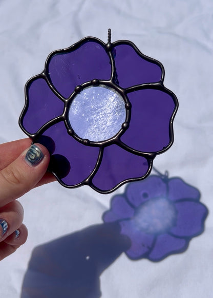 BLOSSOM SUNCATCHER "PURPLE" • Stained Glass Art • Suncatcher