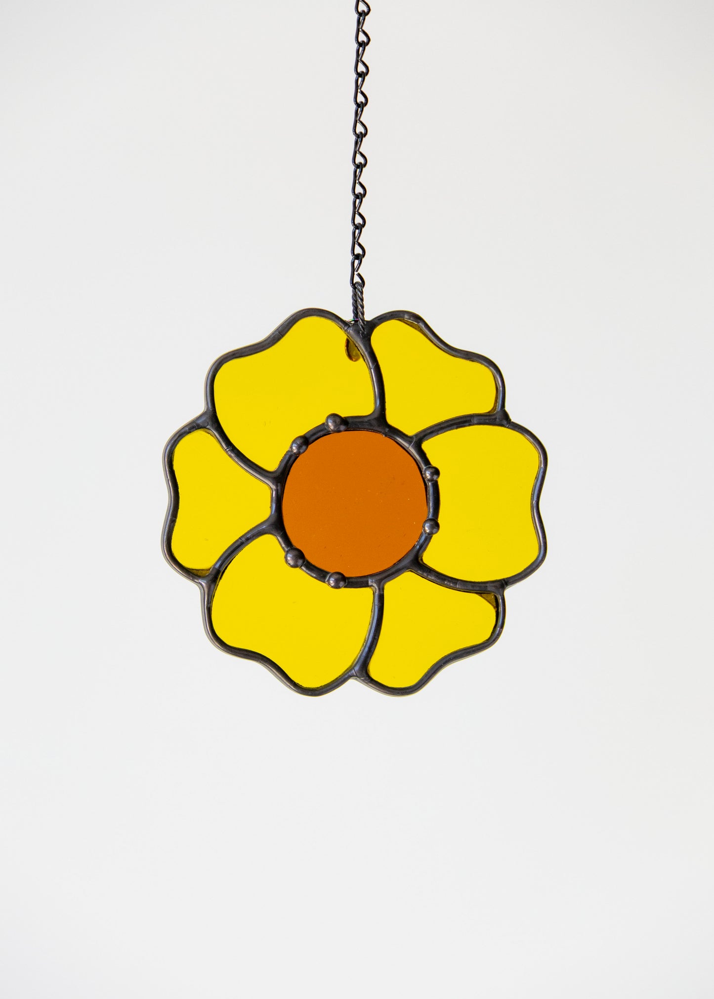 BLOSSOM SUNCATCHER "YELLOW" • Stained Glass Art • Suncatcher