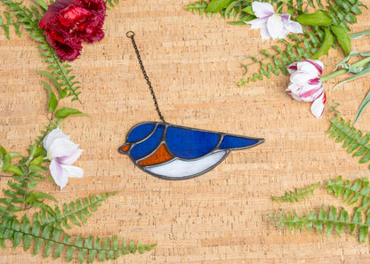 BLUEBIRD• Stained Glass Art • Suncatcher