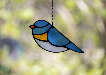 BLUEBIRD• Stained Glass Art • Suncatcher