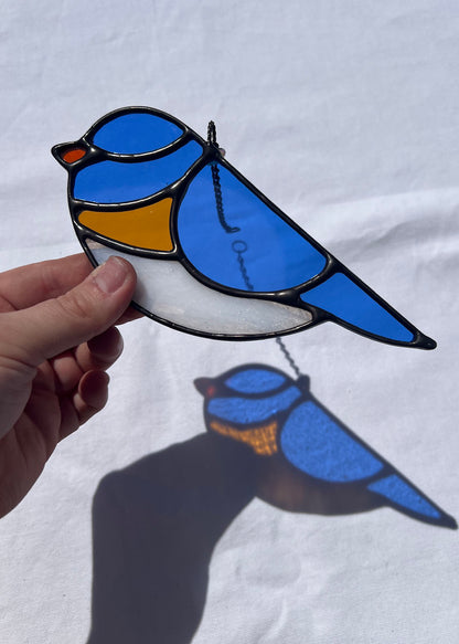 BLUEBIRD• Stained Glass Art • Suncatcher