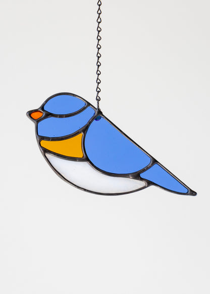 BLUEBIRD• Stained Glass Art • Suncatcher