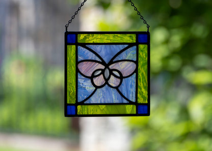 Butterfly Square • Stained Glass Pattern • Digital Download • HOBBY LICENSE