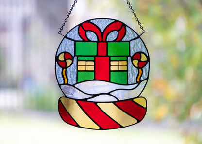 Candy House Snow Globe • Stained Glass Pattern • Digital Download • HOBBY LICENSE