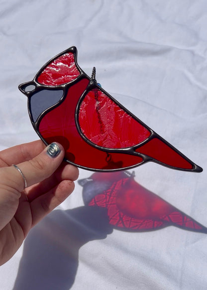 CARDINAL "II" • Stained Glass Art • Suncatcher