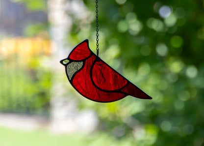 CARDINAL "II" • Stained Glass Art • Suncatcher