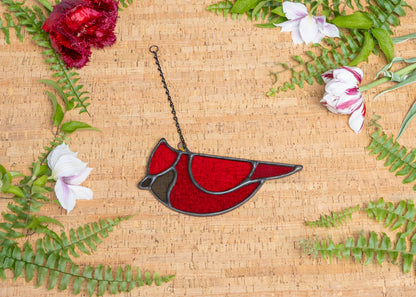 CARDINAL • Stained Glass Art • Suncatcher