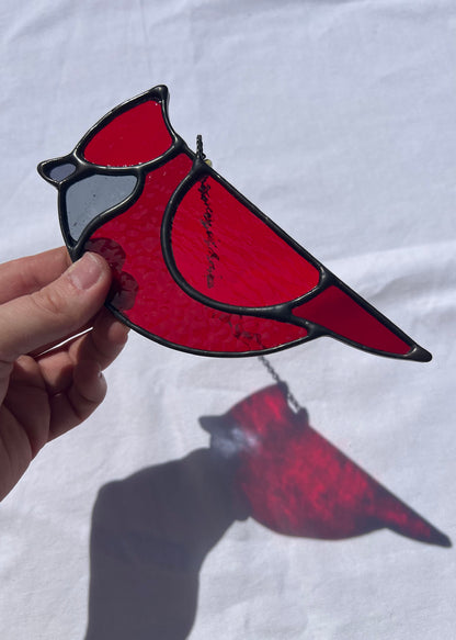 CARDINAL • Stained Glass Art • Suncatcher