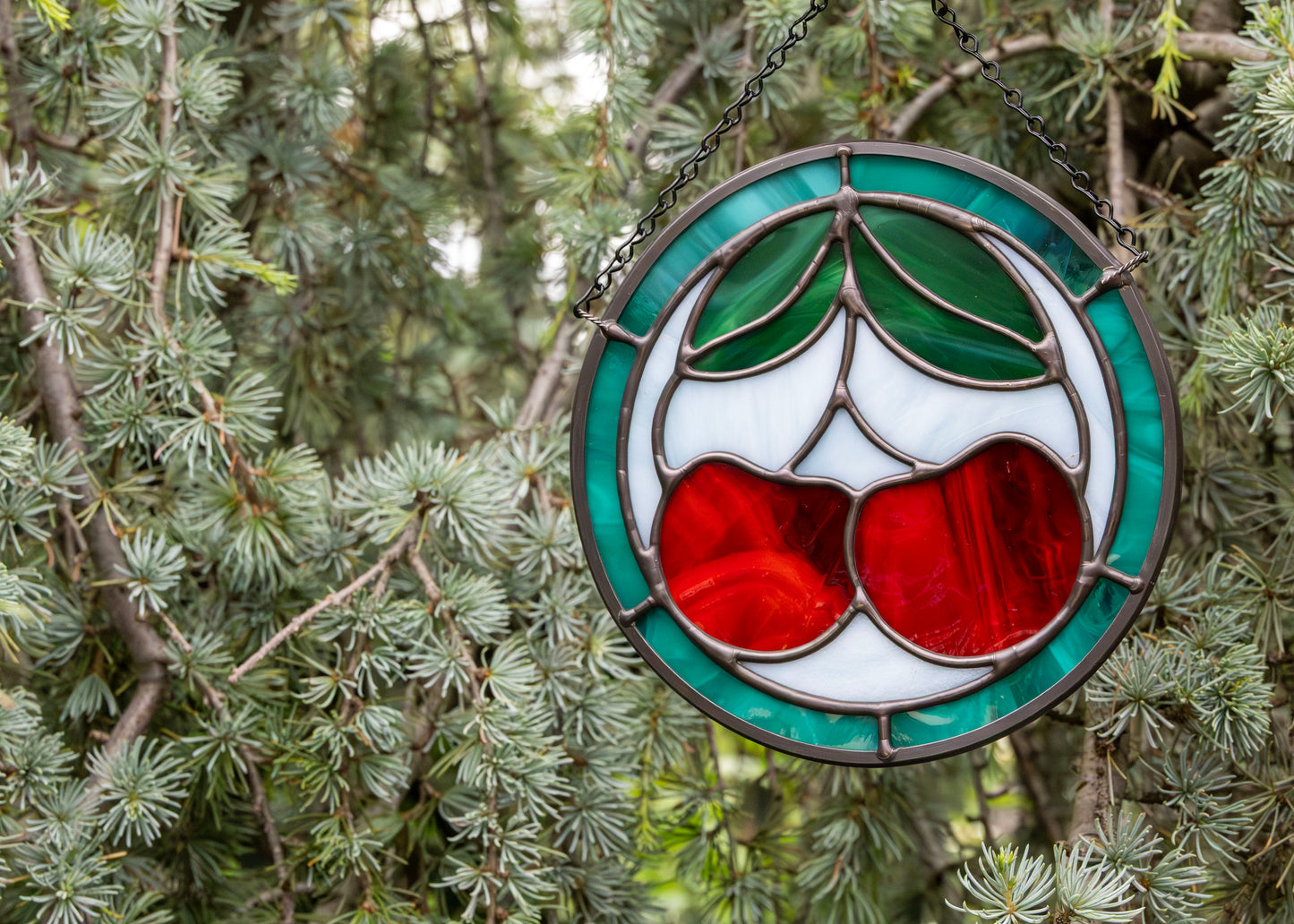 Cherry Circle • Stained Glass Pattern • Digital Download • HOBBY LICENSE